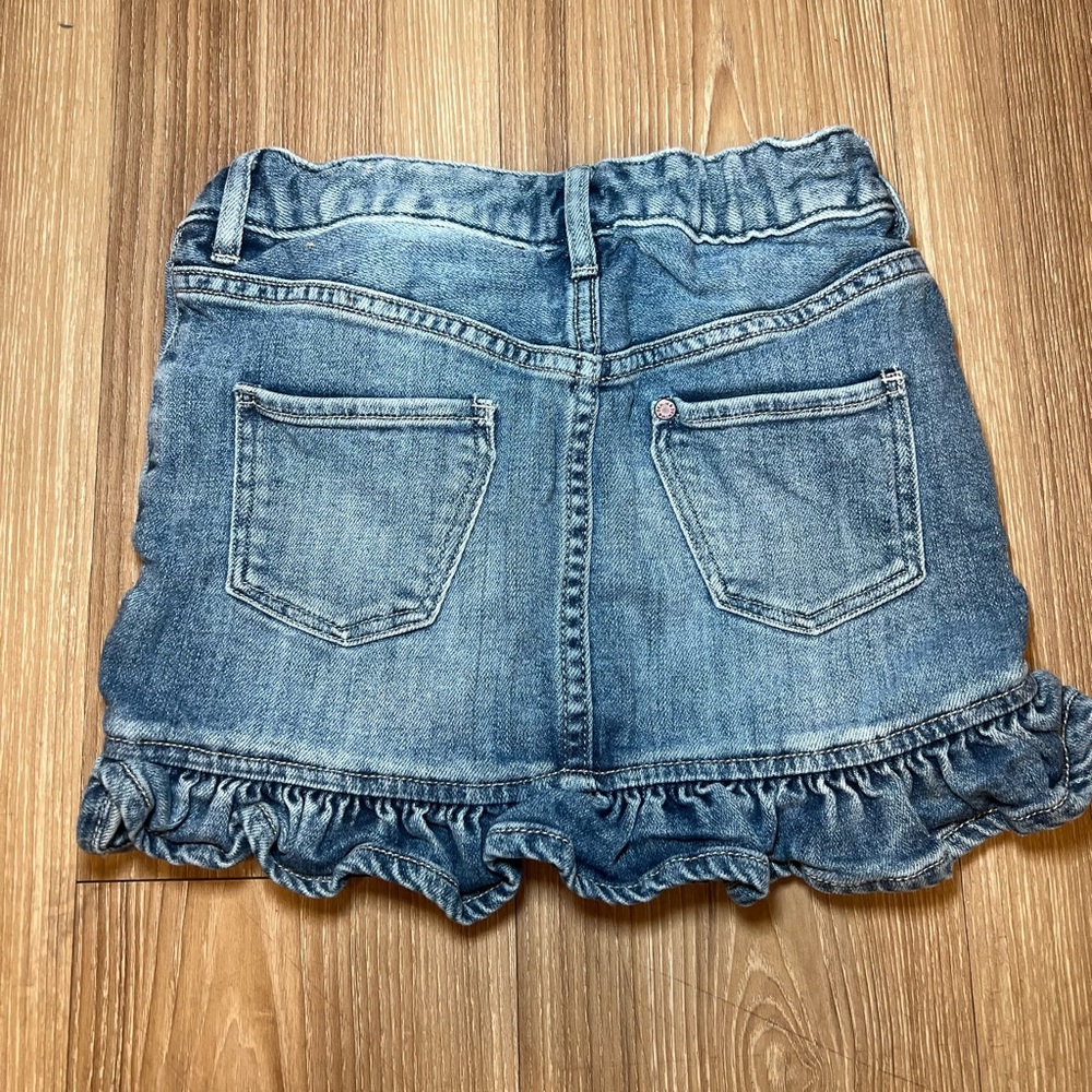 H&M Toddler/Little Girl Short Ruffle Hem Denim Skirt Size 5-6 - Picture 8 of 9